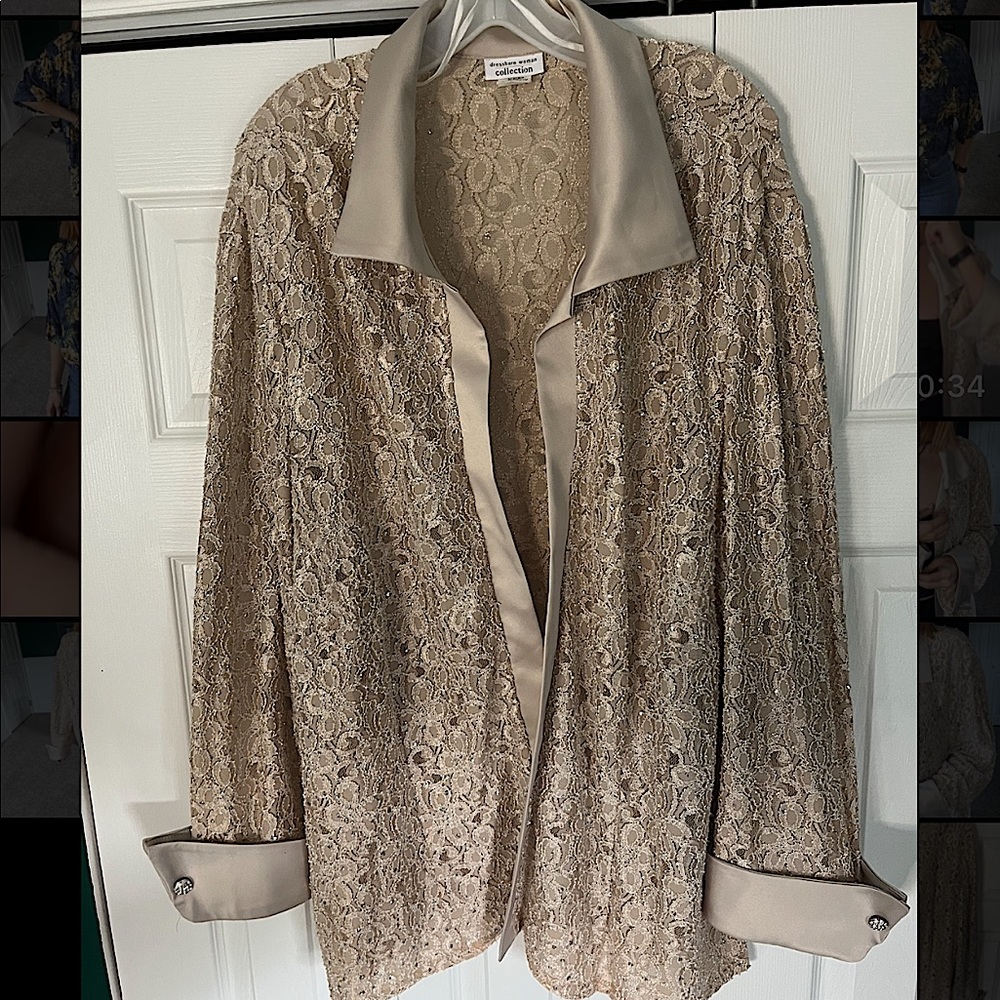 Dressbarn Long Cardigan Style Long Sleeve Top
